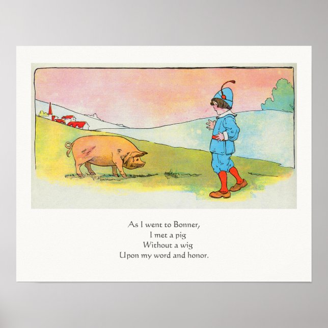 Póster Cuando fui a Bonner me encontré con un cerdo - rim (Frente)
