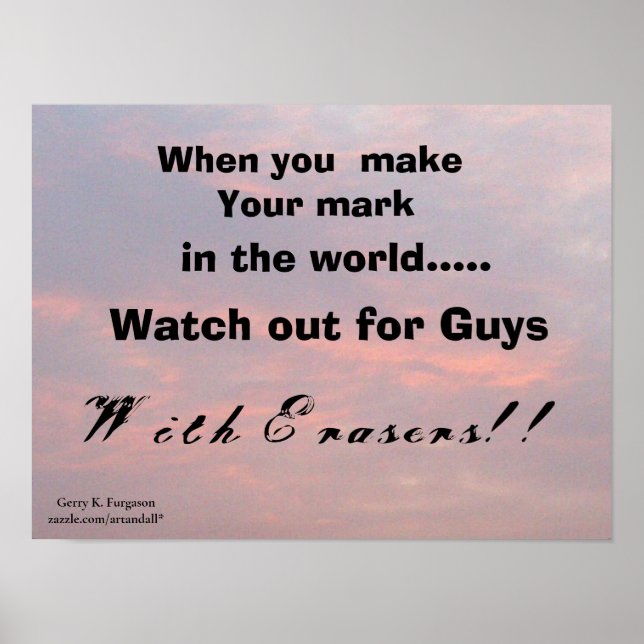 PÓSTER CUANDO HAGA SU MARCA (Frente)