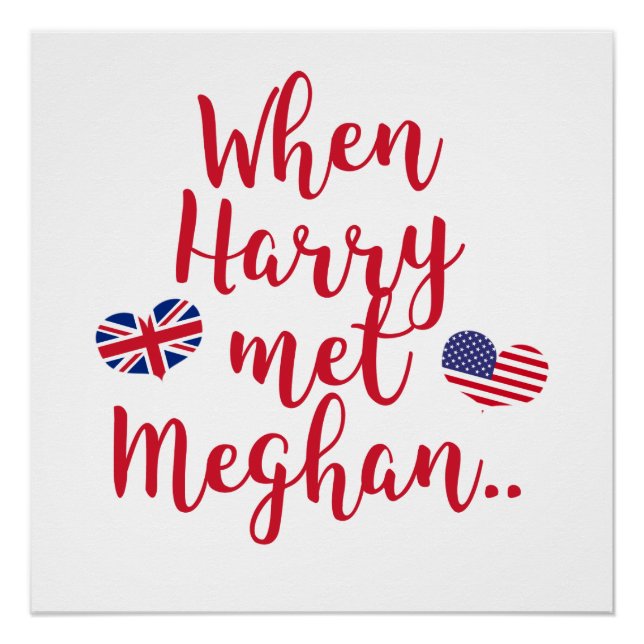 Póster Cuando Harry conoció a Meghan | Boda Real Divertid (Anverso)