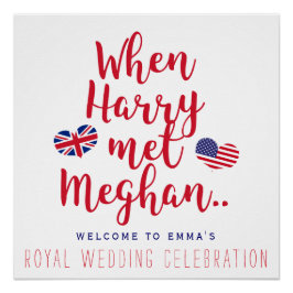 Póster Cuando Harry conoció a Meghan | Boda real personal
