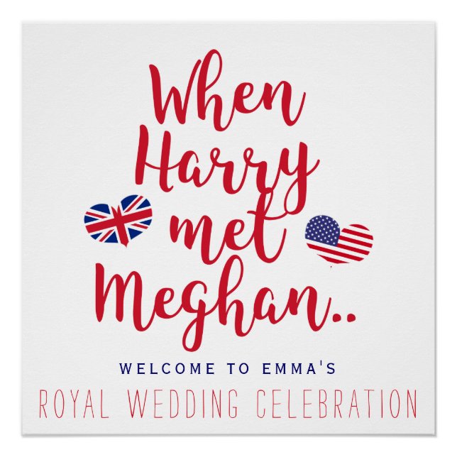 Póster Cuando Harry conoció a Meghan | Boda real personal (Anverso)