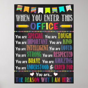 Póster Cuando Ingresa A Este Consejero Escolar De Office