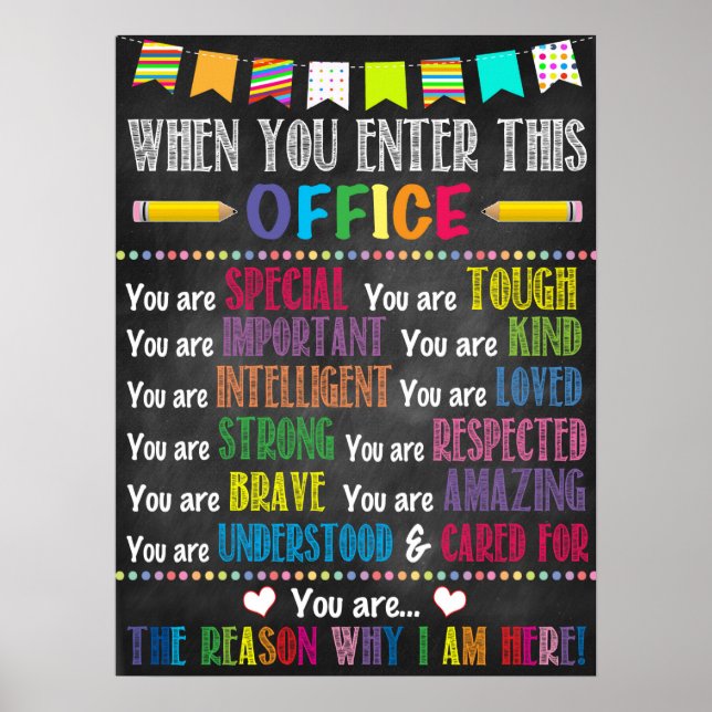 Póster Cuando Ingresa A Este Consejero Escolar De Office (Frente)