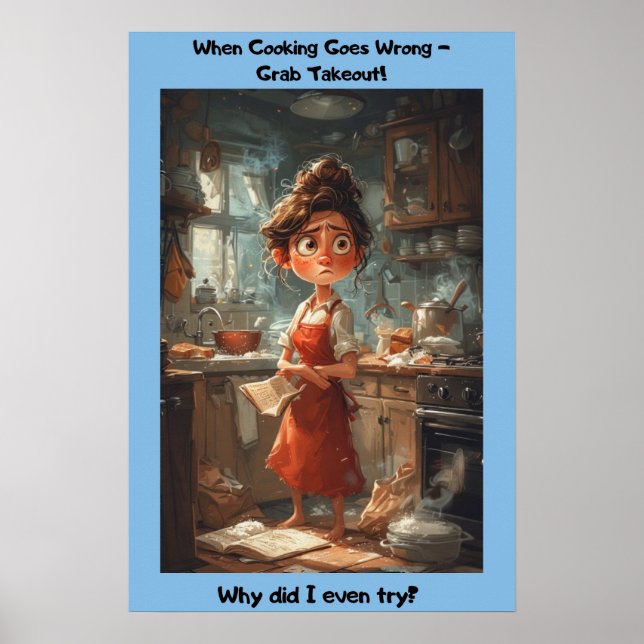 Póster Cuando La Cocina Se Equivoca - ¡Toma! (Frente)