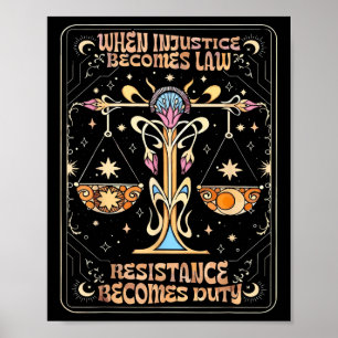 Póster Cuando la injusticia se convierte en deber, la res