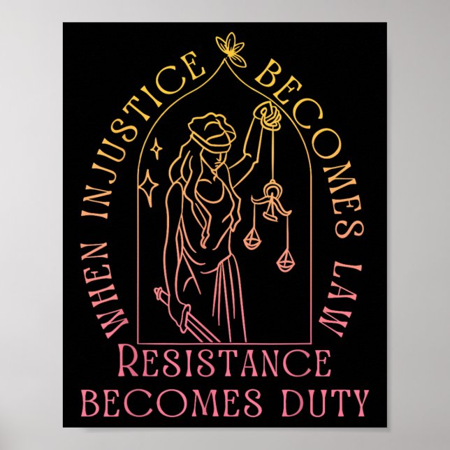 Póster Cuando la injusticia se convierte en deber, la res (Frente)