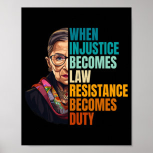 Póster Cuando la injusticia se convierte en deber, la res