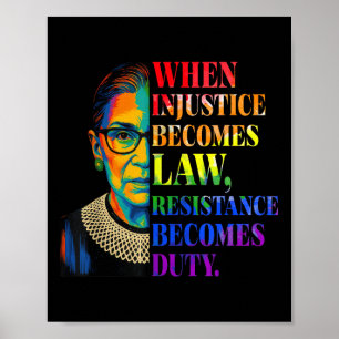 Póster Cuando la injusticia se convierte en deber, la res
