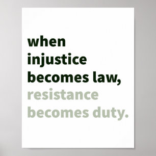 Póster Cuando la injusticia se convierte en ley - la resi