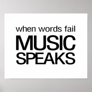 Póster Cuando la música del fall de las palabras habla