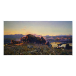 Póster Cuando la tierra pertenecía a Dios por C.M. Russel