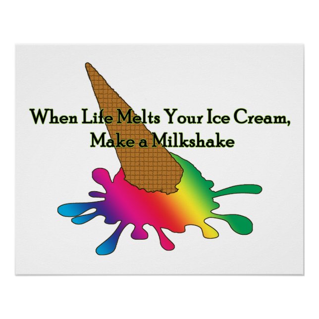 Póster Cuando la vida derrite tu cartel de helado (Anverso)