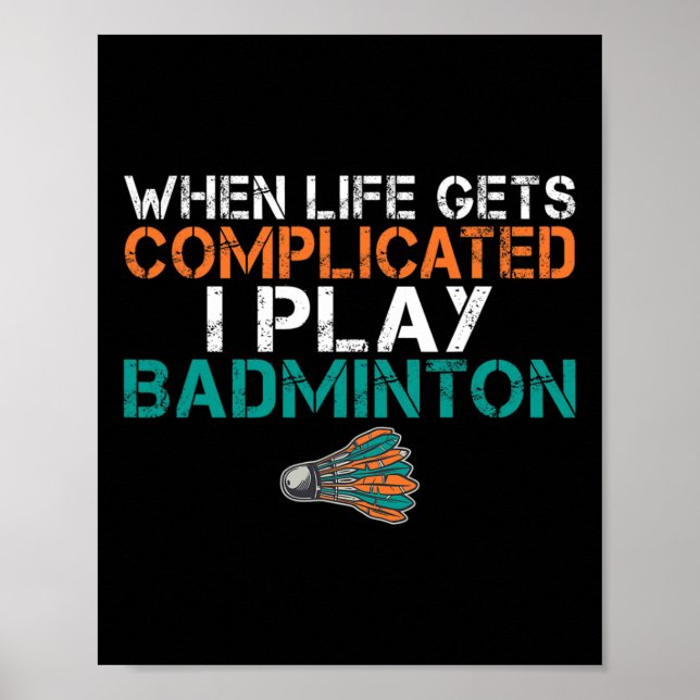 Póster Cuando la vida se complica toco Badminton 1 (Frente)