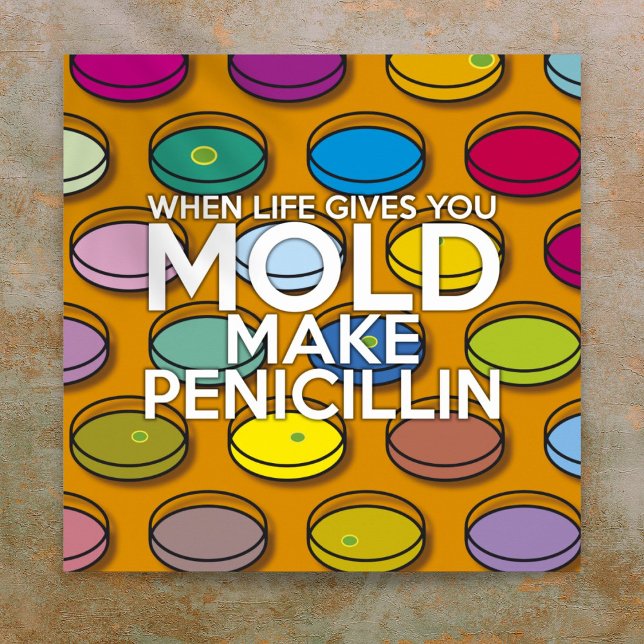 PÓSTER CUANDO LA VIDA TE DA MOHO HAZ PENICILINA CIENCIA (WHEN LIFE GIVES YOU MOLD MAKE PENICILLIN SCIENCE POSTER)