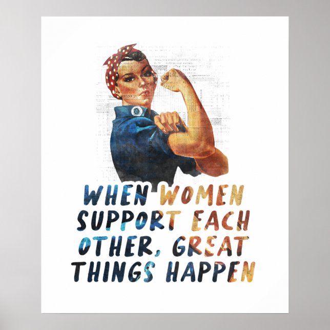 Póster Cuando las mujeres apoyan - Cita feminista (Frente)