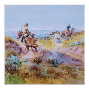 Póster “Cuando las vacas eran salvajes” de Charles M Russ