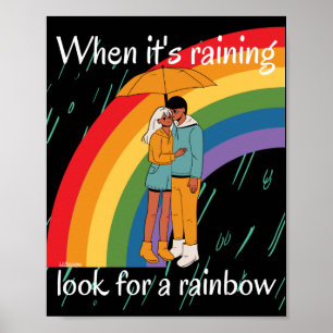 Póster CUANDO LLUEVE BUSCA UN FLUJO inspirador