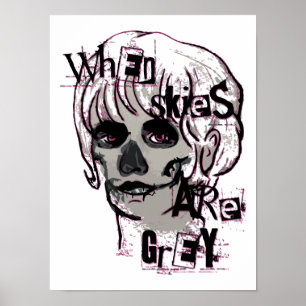Póster cuando los cielos son esqueletos grises