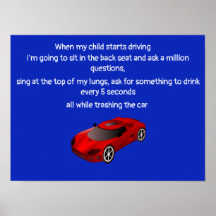 Póster Cuando mi hijo empieza a conducir