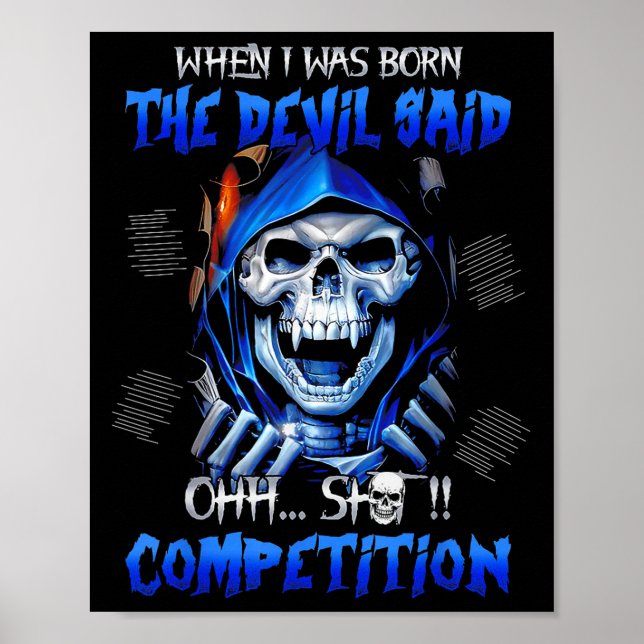 Póster Cuando Nací El Diablo Dijo Oh Competencia (Frente)