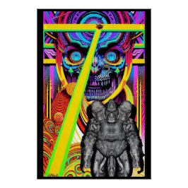 Póster Cuando ni siquiera la cara de la muerte puede esco