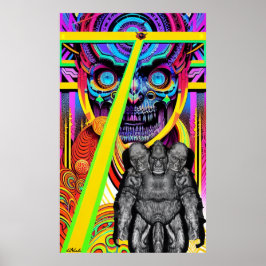 Póster Cuando ni siquiera la cara de la muerte puede esco