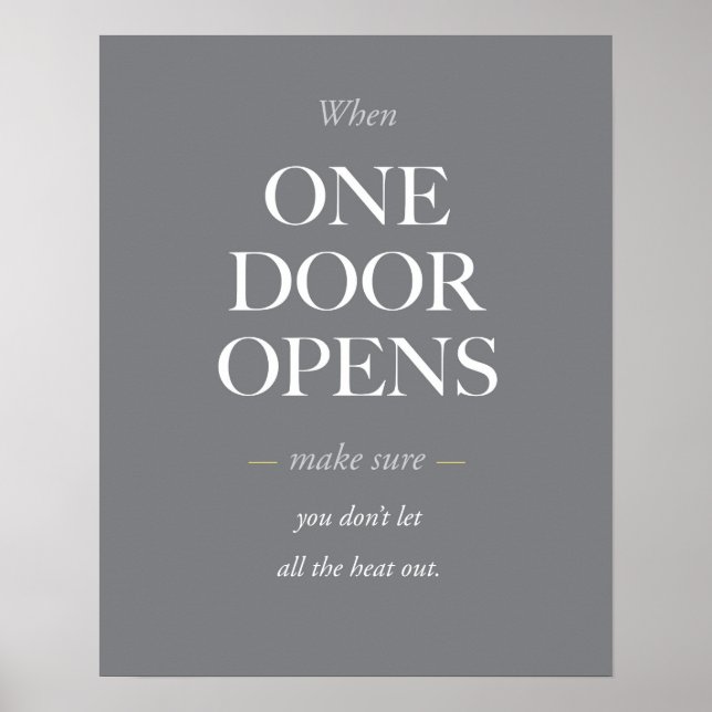 Póster Cuando se abre una puerta. (Frente)