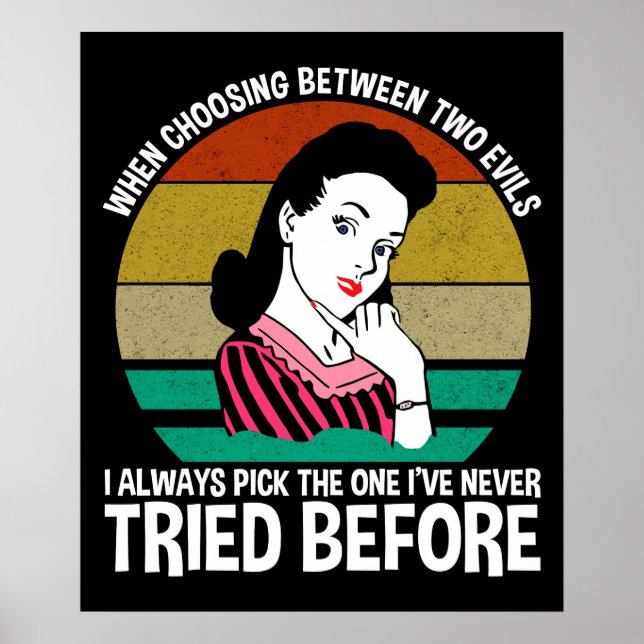 Póster Cuando se elige entre dos pruebas (Frente)