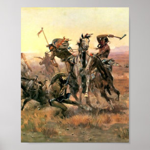 Póster Cuando Sioux Blackfoot Conoce a Charles Marion Rus