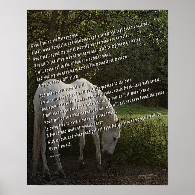 Póster Cuando soy una anciana Cabalera III (Frente)