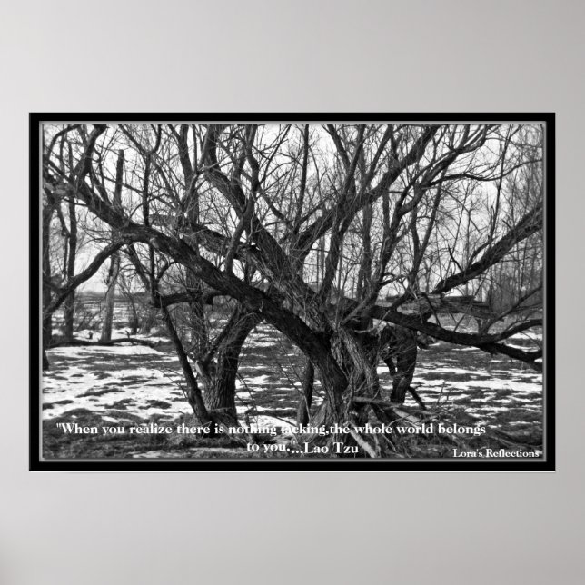 Póster "Cuando te das cuenta de que no falta nada..... (Frente)