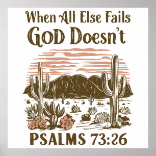 Póster Cuando todo lo demás falla Dios no