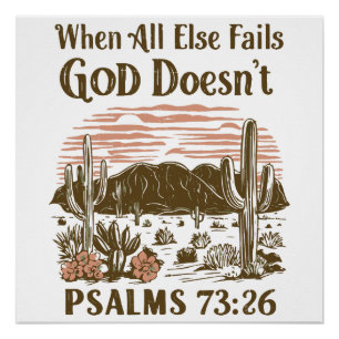 Póster Cuando todo lo demás falla Dios no