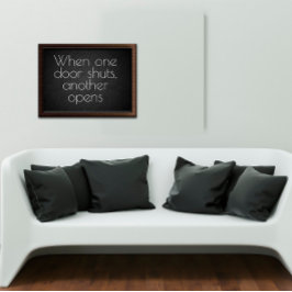 Póster Cuando un poster inspirador de una puerta