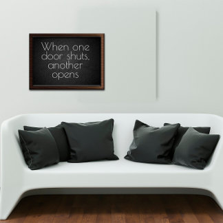 Póster Cuando un poster inspirador de una puerta