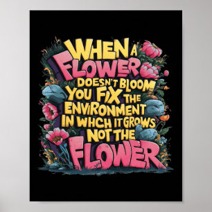 Póster Cuando una flor no florece, educación especial