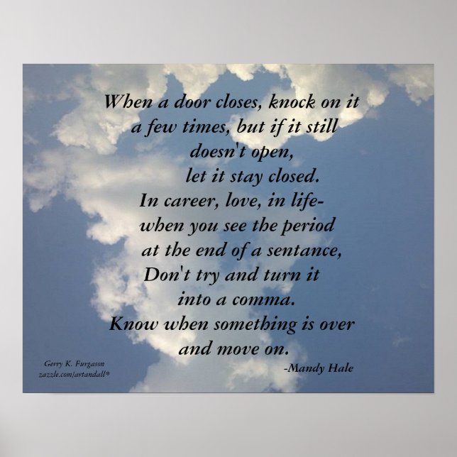 PÓSTER CUANDO UNA PUERTA CIERRA EL HALL DE MANDY (Frente)