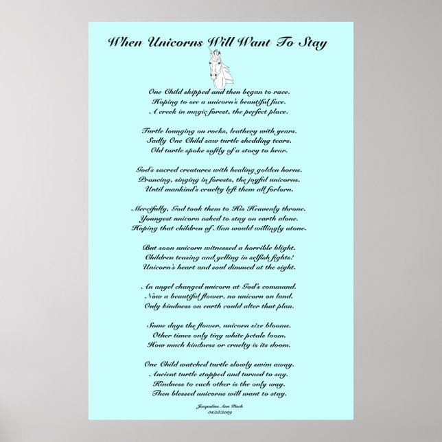 Póster Cuando Unicornios... niños (Frente)