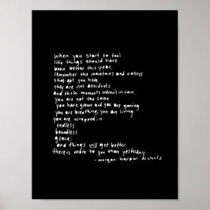 Póster cuando usted comienza a sentir como cosas deba