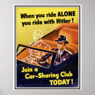 Póster Cuando usted monta al club solo de la distribució