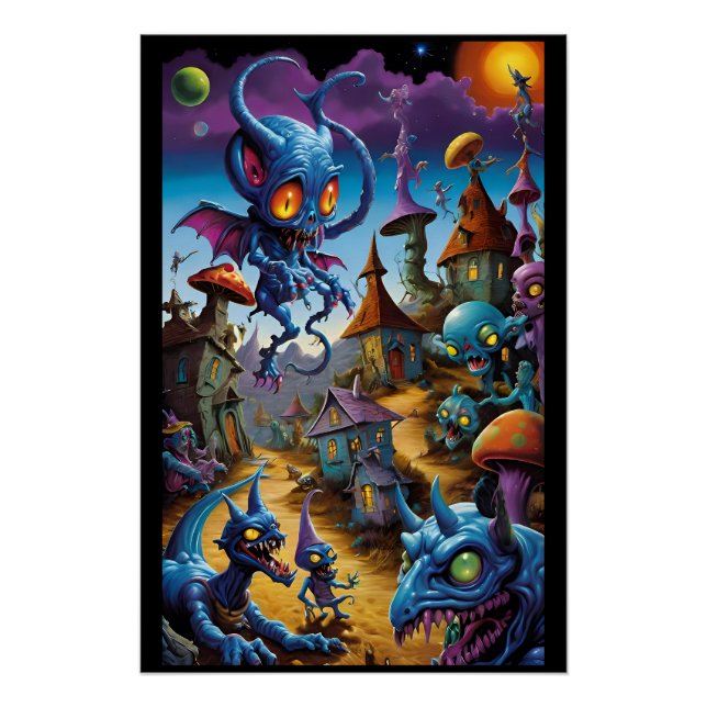 Póster Cuando vuelan los Grolls (Anverso)