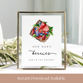 Póster ¿Cuántas Berries Duermen De Novias Adivina El Rótu
