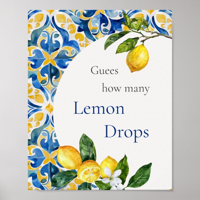 Póster ¿Cuántas gotas de limón cae 25 años? (Frente)