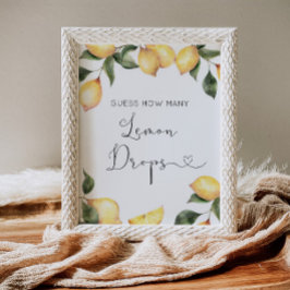 Póster Cuántas gotas de limón hay en el frasco