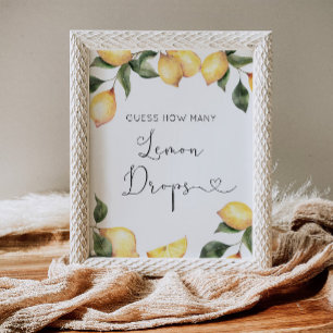 Póster Cuántas gotas de limón hay en el frasco