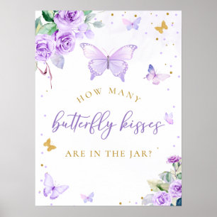 Póster ¿Cuántas mariposas besan el juego de Baby Shower?