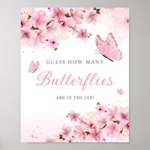 ¿Cuántas mariposas en la ducha para bebés de puros