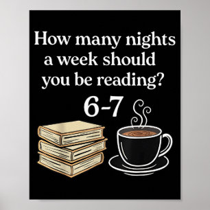 Póster Cuántas Noches 6 7 Meme Divertido Amantes de la Le