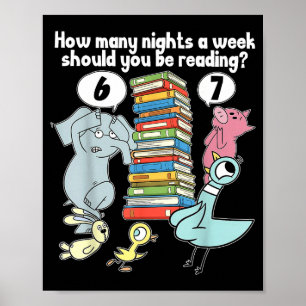 Póster Cuántas Noches a la Semana Deberías Estar Leyendo_