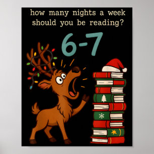 Póster Cuántas Noches A La Semana Deberías Estar Leyendo 